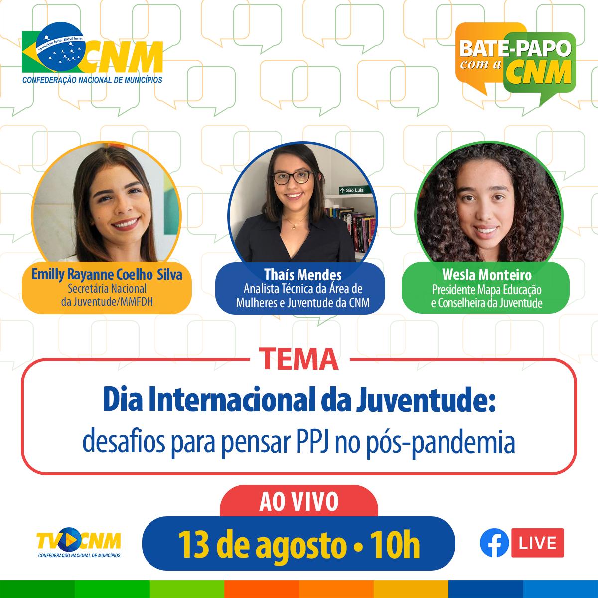 Desafios das políticas para a juventude são discutidos no Bate-papo da CNM